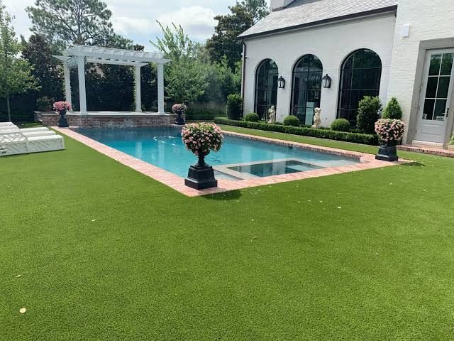 artificial grass landscape design example
