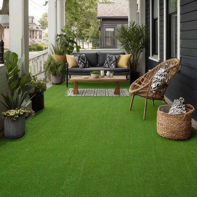 artificial grass landscape design example